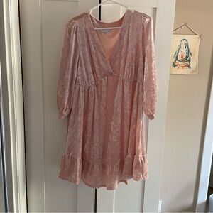 Motherhood Blush Velvet Dress